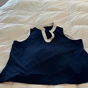 Belyn Key Navy and White Tank Top